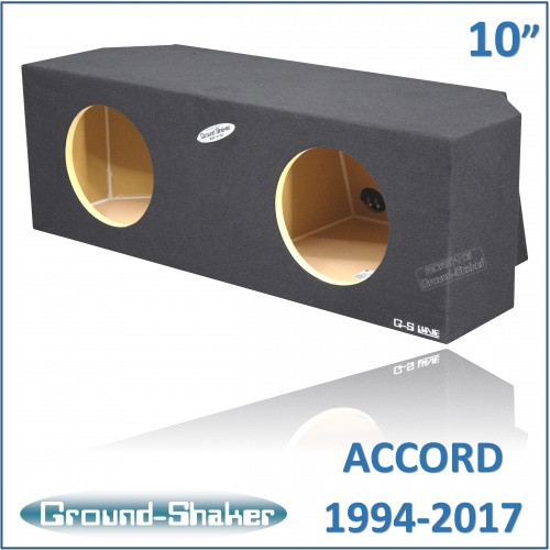 Honda Accord 1994-2017 Black 10" Dual Sealed Subwoofer Box