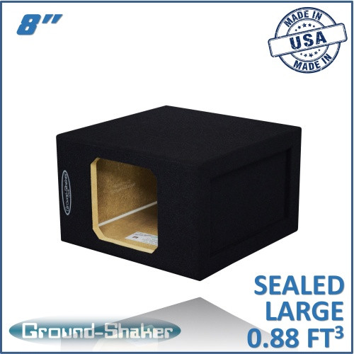 Ground Shaker GS-KKL18B Black 8" Single Sealed Large Solo-Baric Subwoofer Box