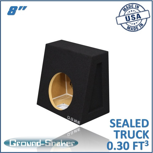 Ground Shaker GS-ST18B Black 8" Single Sealed Truck Subwoofer Box