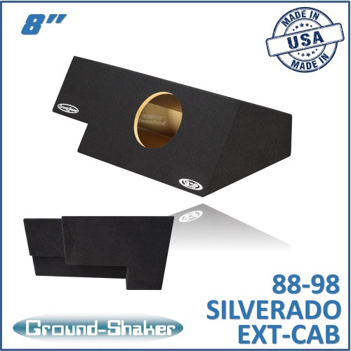 88-98 Chevy Silverado Ext-Cab Black 8" Single Sealed Subwoofer Box