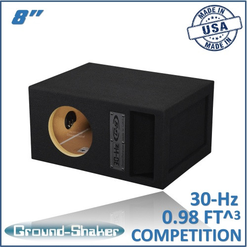Ground Shaker GS-30HZ18B Black 8" 30-hz Single Competition Ported Subwoofer Box