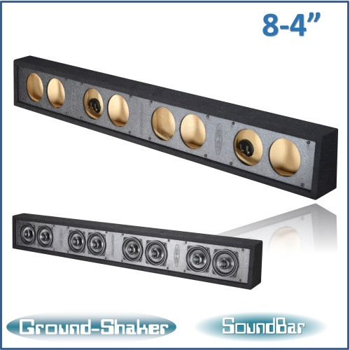 Ground Shaker SB-ST84B Black 8-4” Speaker Soundbar (speakers Not Included)