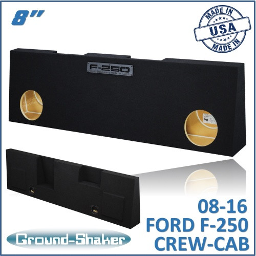 08-16 Ford F-250 Crew-Cab Black 8" Dual Sealed Subwoofer Box