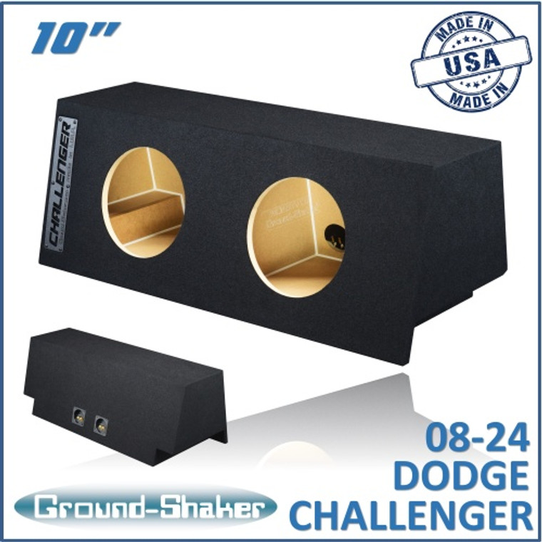 black 10" dual sealed sub box, fits 08-24 dodge challenger