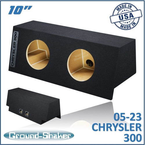 05-23 Chrysler 300 Black 10" Dual Sealed Subwoofer Box