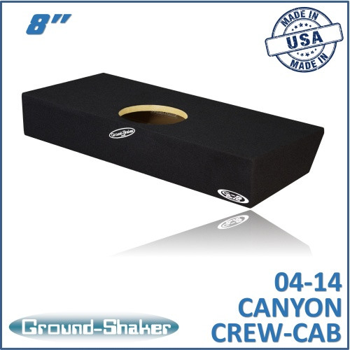 04-14 GMC Canyon Crew-Cab Black 8" Single Sealed Subwoofer Box