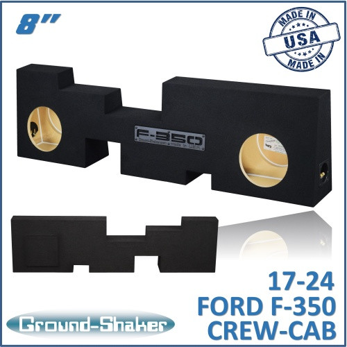 17-24 Ford F-350 Crew-Cab Black 8" Dual Sealed Subwoofer Box