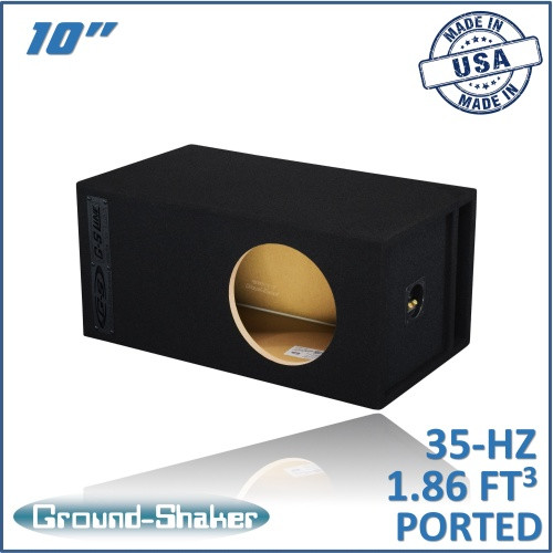 Ground Shaker GS-SQPXL110B Black 10" Large Single Ported Subwoofer Box