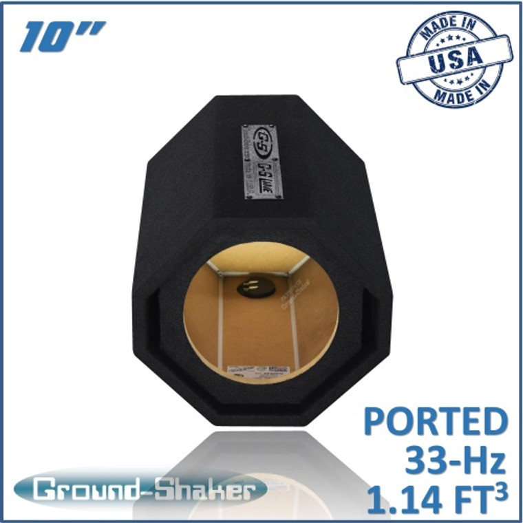 black 10" single ported bass tube