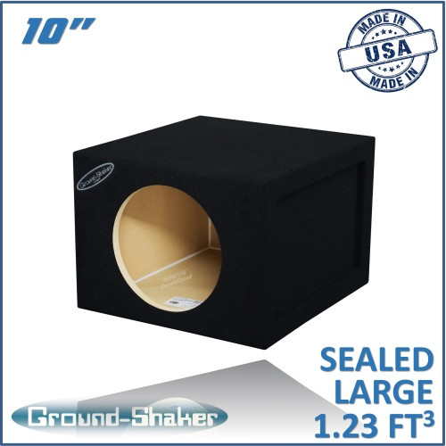 Ground Shaker GS-SQL110B Black 10" Single Sealed Large Subwoofer Box