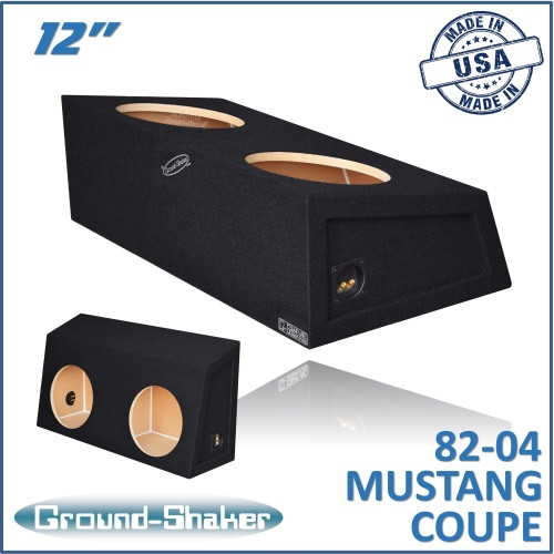 82-04 Ford Mustang Coupe Black 12" Dual Sealed Subwoofer Box