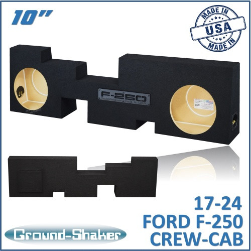 17-24 Ford F-250 Crew-Cab Black 10" Dual Sealed Subwoofer Box