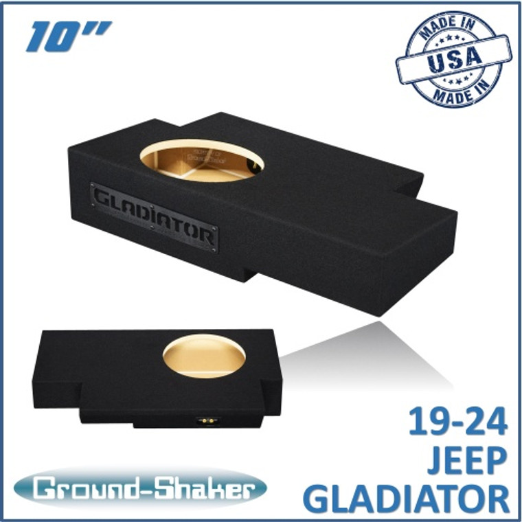 black 10" single sealed sub box, fits 19-24 jeep gladiator black 10" single sealed sub box, fits 19-24 jeep gladiator