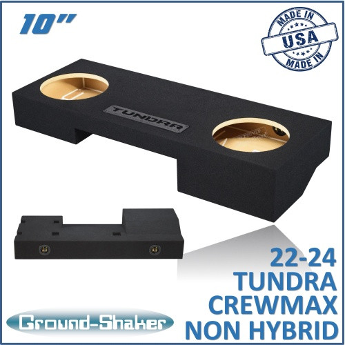 22-24 Toyota Tundra Crew-Max (non-Hybrid) Black 10" Dual Sealed Subwoofer Box
