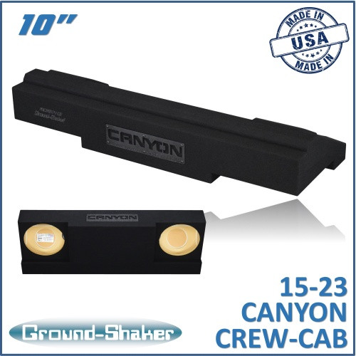 15-24 GMC Canyon Crew-Cab Black 10" Dual Sealed Subwoofer Box