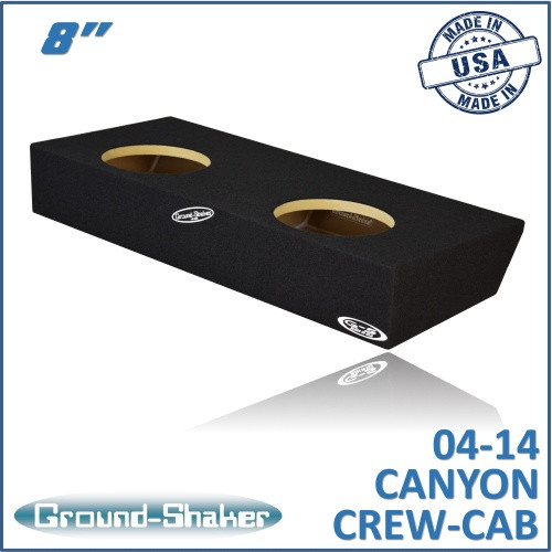 04-14 GMC Canyon Crew-Cab Black 8" Dual Sealed Subwoofer Box