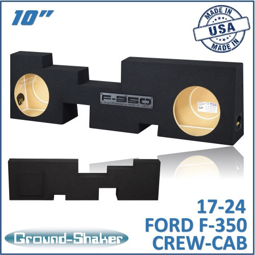 17-24 Ford F-350 Crew-Cab Black 10" Dual Sealed Subwoofer Box