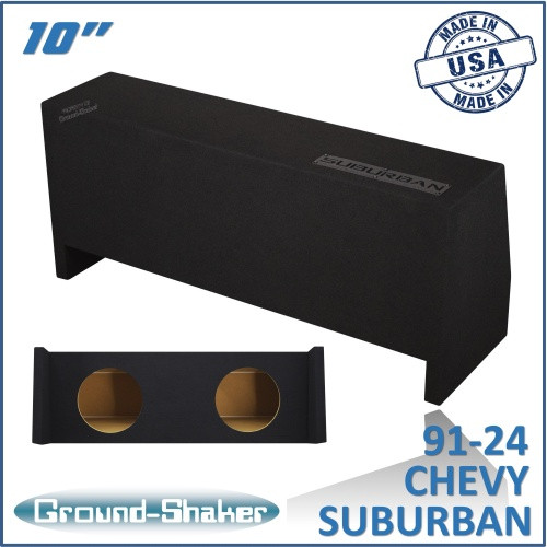 91-24 Chevy Suburban (w/3rd Row Seat) Black 10" Dual Sealed Subwoofer Box