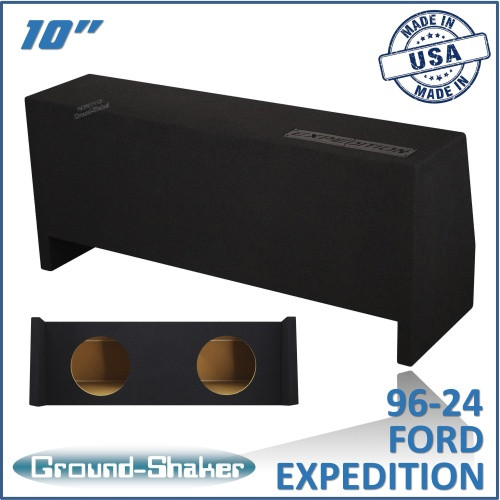 96-24 Ford Expedition (w/3rd Row Seat) Black 10" Dual Sealed Subwoofer Box