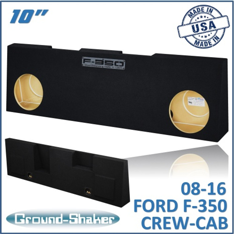 black 10" dual sealed sub box, fits 08-16 ford f-350 crew-cab black 10" dual sealed sub box, fits 08-16 ford f-350 crew-cab