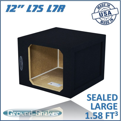 Ground Shaker GS-KKL112B Black 12" Single Sealed Large Solo-Baric Subwoofer Box