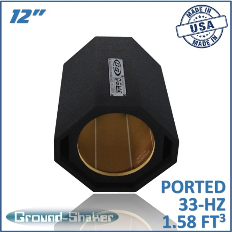 black 12" single ported bass tube
