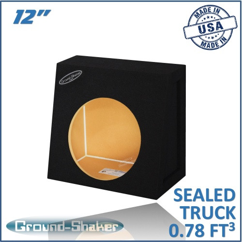 Ground Shaker GS-ST112B Black 12" Single Sealed Truck Subwoofer Box