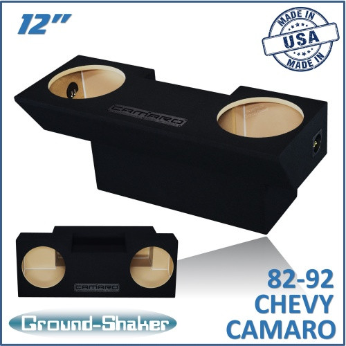 82-92 Chevy Camaro Black 12" Dual Sealed Subwoofer Box