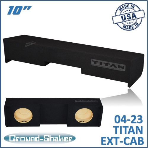 04-23 Nissan Titan Ext/King-Cab Black 10" Dual Sealed Subwoofer Box