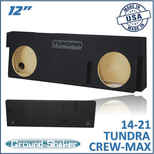 14-21 Toyota Tundra Crew-Max Black 12" Dual Sealed Subwoofer Box
