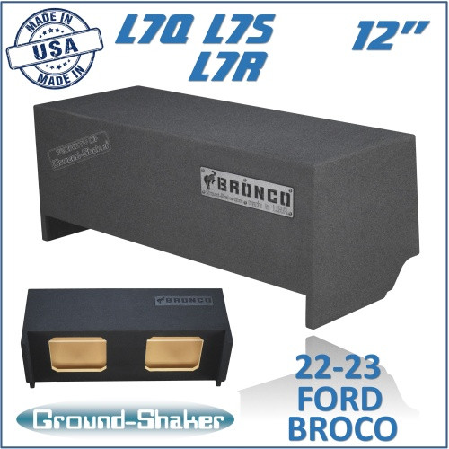 21-23 Ford Bronco Black 12" Dual Sealed Solobaric Subwoofer Box