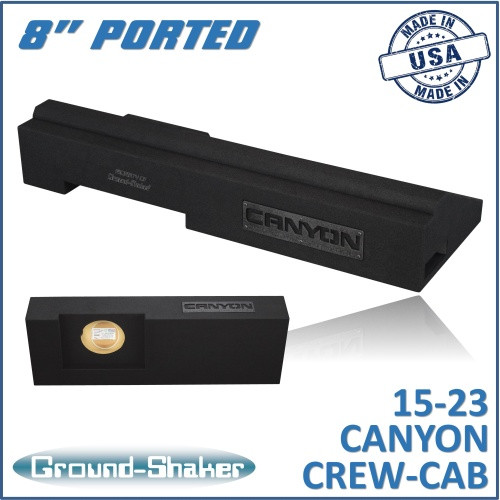 15-24 GMC Canyon Crew-Cab Black 8" Single Ported Subwoofer Box