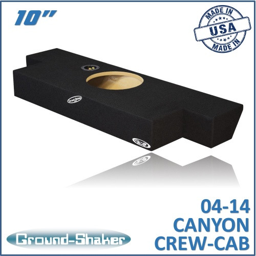 04-14 GMC Colorado Crew-Cab Black 10" Single Sealed Subwoofer Box