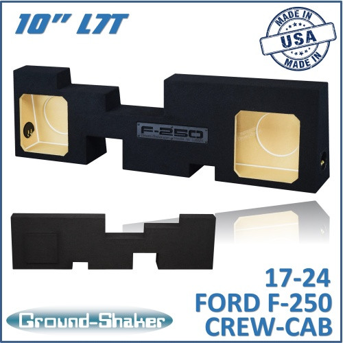 17-24 Ford F-250 Crew-Cab Black 10" Dual Sealed L7t Subwoofer Box
