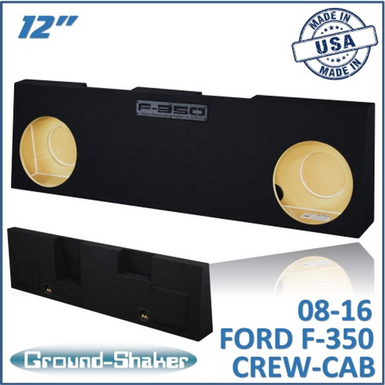 black 12" dual sealed sub box, fits 08-16 ford f-350 crew-cab black 12" dual sealed sub box, fits 08-16 ford f-350 crew-cab