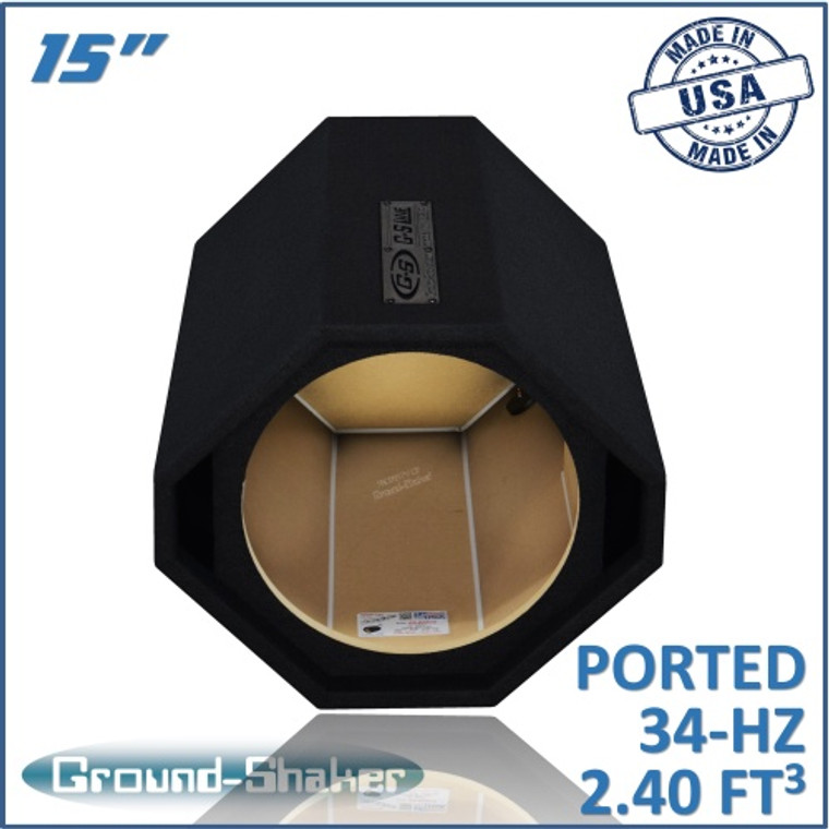 black 15" single ported bass tube