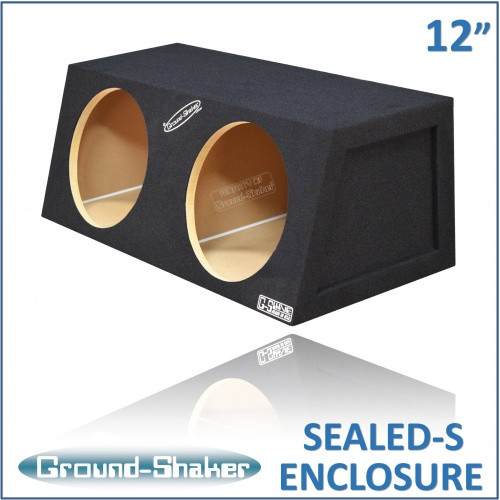 Ground Shaker GS-CP212B Black 12" Dual Sealed Compact Subwoofer Box