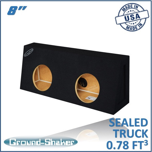 Ground Shaker GS-ST28B Black 8" Dual Sealed Truck Subwoofer Box