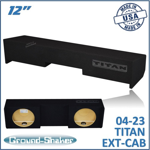 04-23 Nissan Titan Ext/King-Cab Black 12" Dual Sealed Subwoofer Box