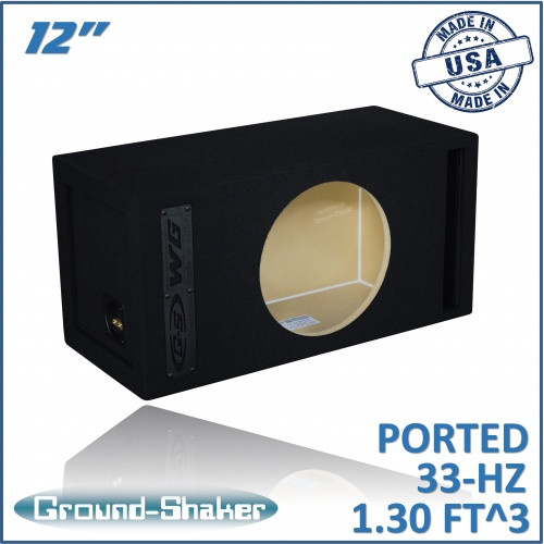 Ground Shaker GS-W6P112B Black 12" Single W6 Ported Subwoofer Box