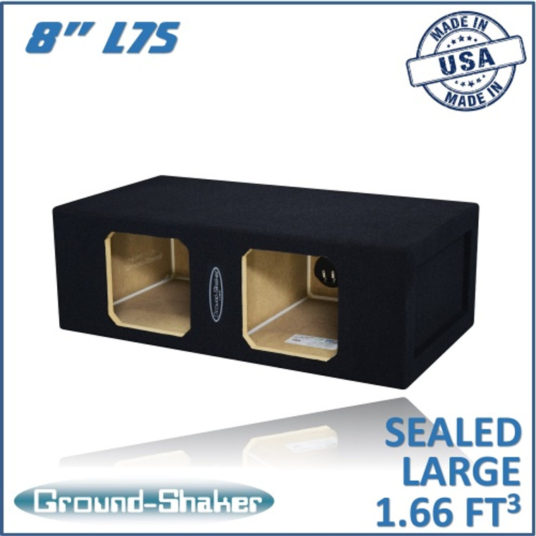 black 8" dual sealed large solo-baric sub box