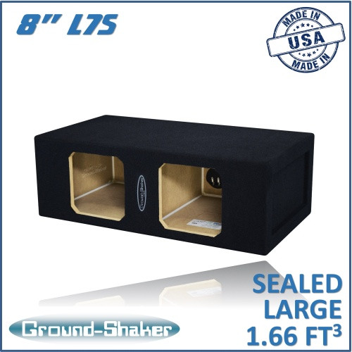 Ground Shaker GS-KKL28B Black 8" Dual Sealed Large Solo-Baric Subwoofer Box