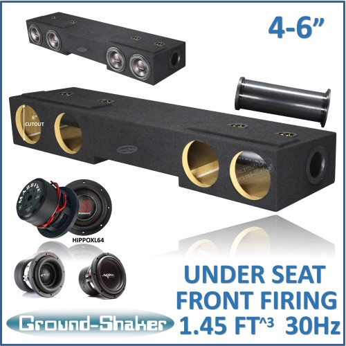 Extended & Crew-Cab Trucks Black 4-6” Ported Subwoofer Box