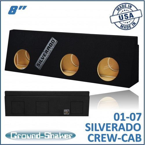 01-07 Chevy Silverado Crew Cab Black 8" Triple Sealed Subwoofer Box