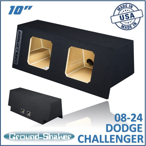 08-24 Dodge Challenger Black 10" Dual Sealed Solobaric Subwoofer Box