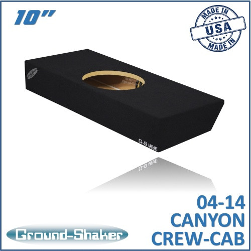 04-14 GMC Canyon Crew-Cab Black Single 10" Sealed Subwoofer Box