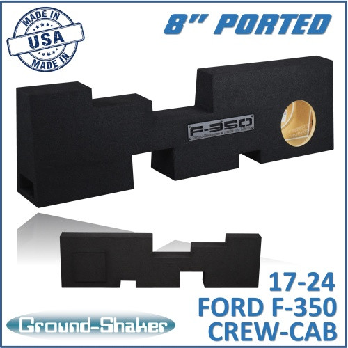 17-24 Ford F-350 Crew-Cab Black 8" Single Ported Subwoofer Box