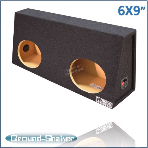 Ground Shaker GS-ST269B dual 6x9 speaker box in black carpeted MDF