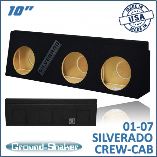01-07 Chevy Silverado Crew Cab Black 10" Triple Sealed Subwoofer Box