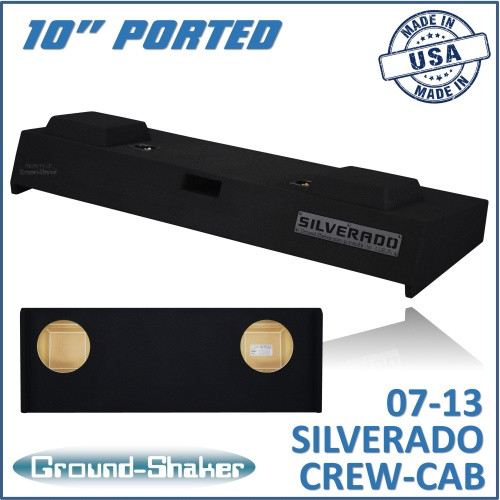 07-13 Chevy Silverado Crew-Cab Black 10" Dual Ported Subwoofer Box